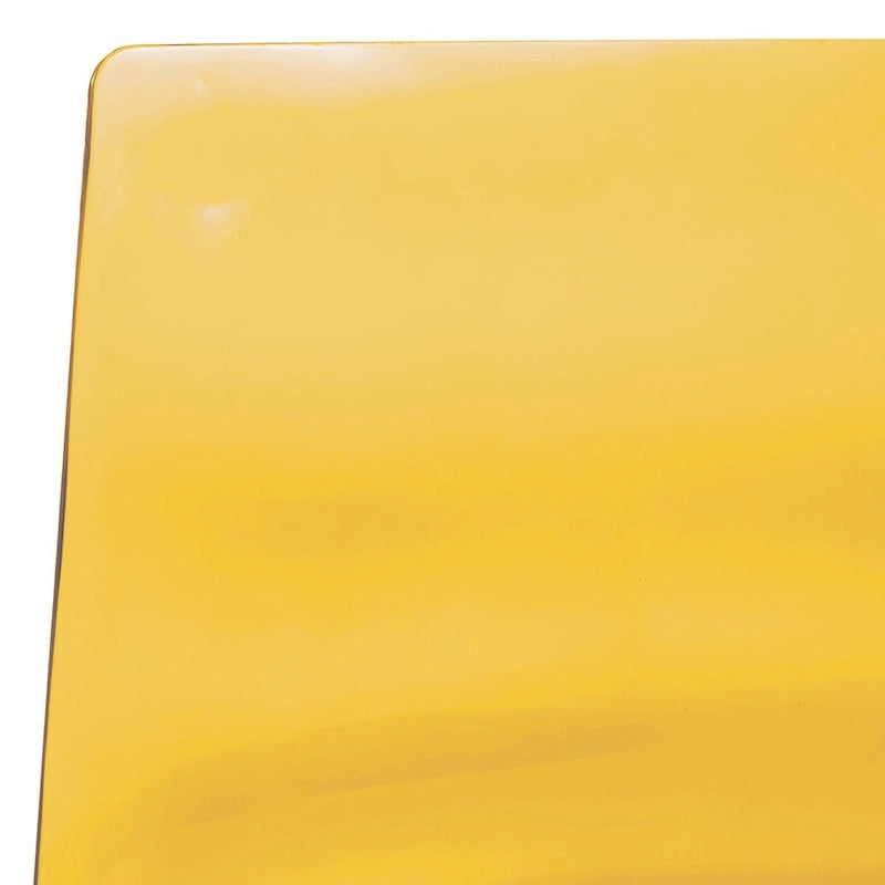 Chaise de salle à manger en acrylique avec pieds chromés Chaise d'appoint moderne Design vague d'eau