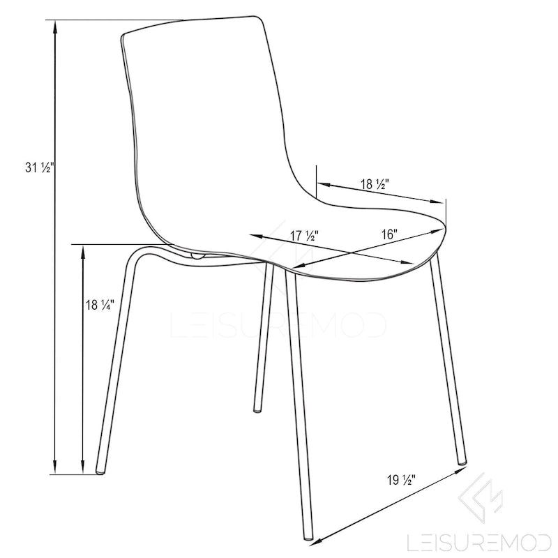 Chaise de salle à manger en acrylique avec pieds chromés Chaise d'appoint moderne Design vague d'eau