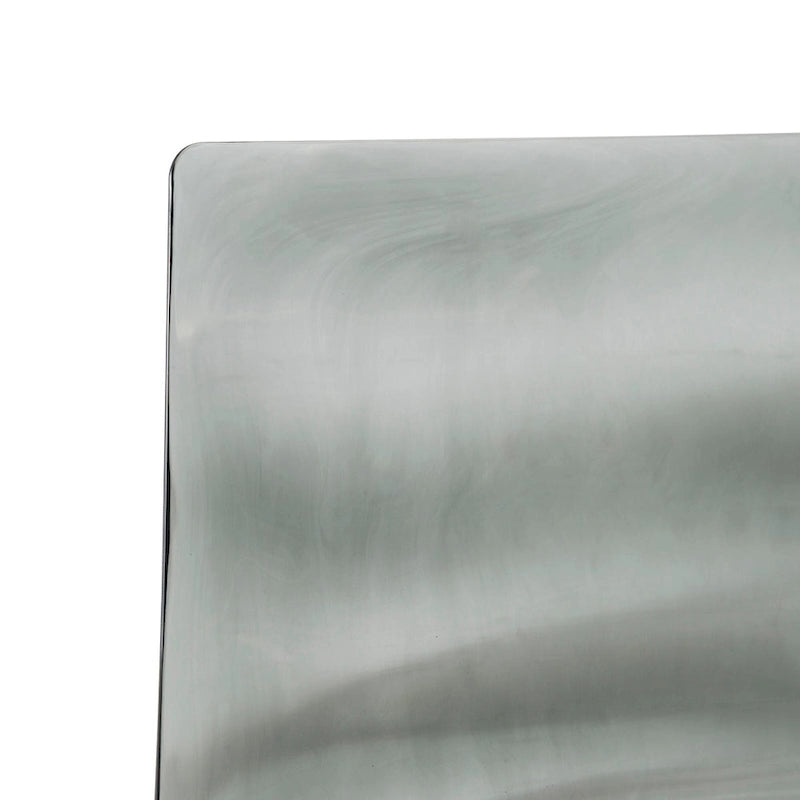Chaise de salle à manger en acrylique avec pieds chromés Chaise d'appoint moderne Design vague d'eau