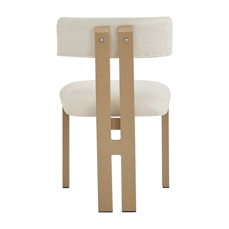 Chaise de salle à manger moderne capitonnée avec cadre en bois massif