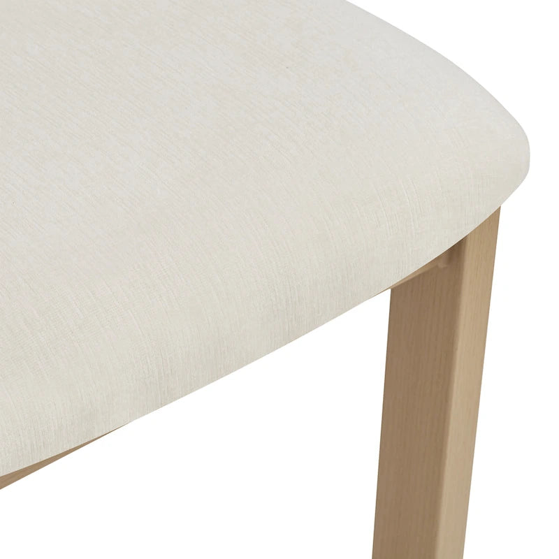 Chaise de salle à manger moderne capitonnée avec cadre en bois massif