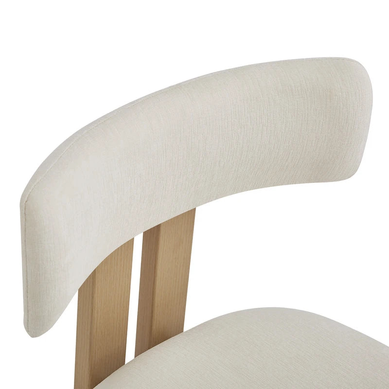 Chaise de salle à manger moderne capitonnée avec cadre en bois massif