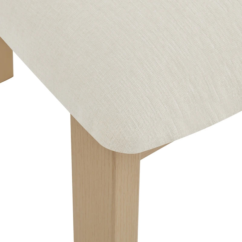 Chaise de salle à manger moderne capitonnée avec cadre en bois massif