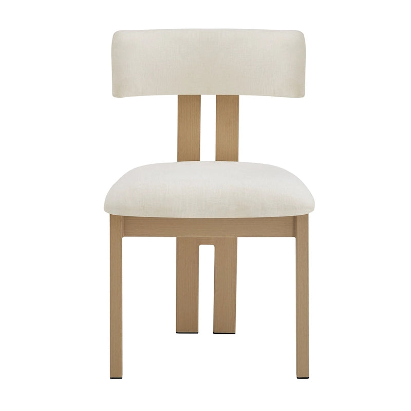 Chaise de salle à manger moderne capitonnée avec cadre en bois massif
