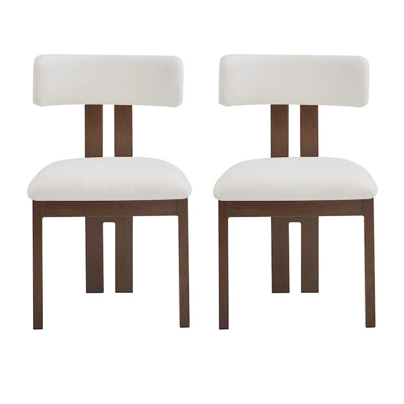 Chaise de salle à manger moderne capitonnée avec cadre en bois massif