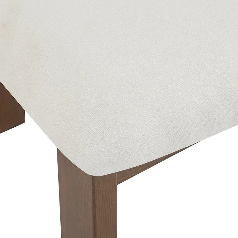 Chaise de salle à manger moderne capitonnée avec cadre en bois massif