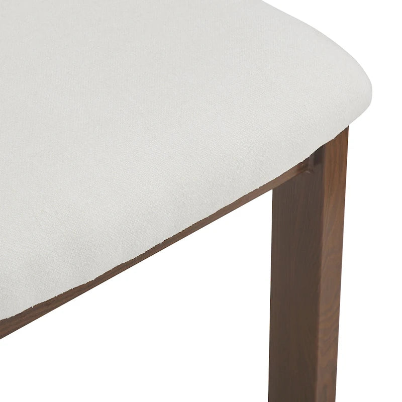 Chaise de salle à manger moderne capitonnée avec cadre en bois massif