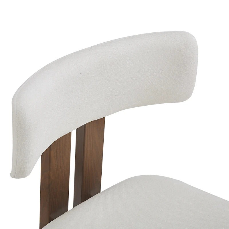 Chaise de salle à manger moderne capitonnée avec cadre en bois massif