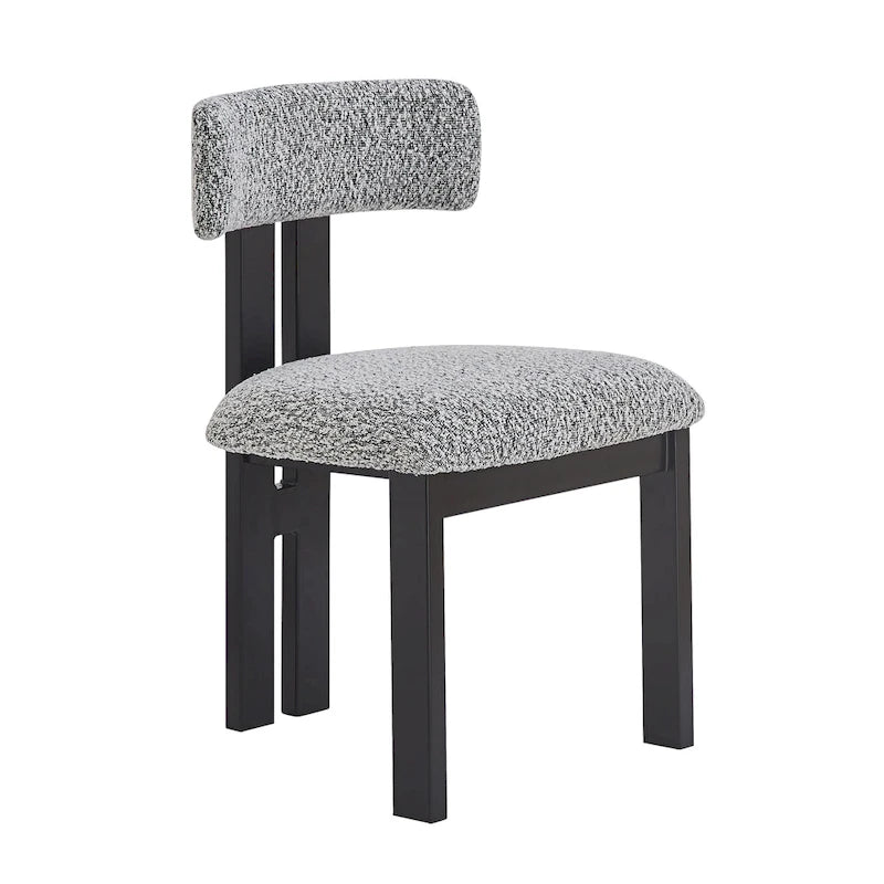 Chaise de salle à manger moderne capitonnée avec cadre en bois massif