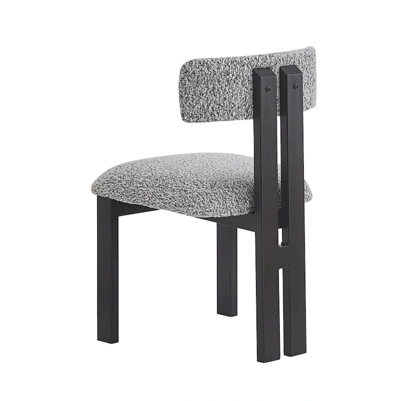 Chaise de salle à manger moderne capitonnée avec cadre en bois massif