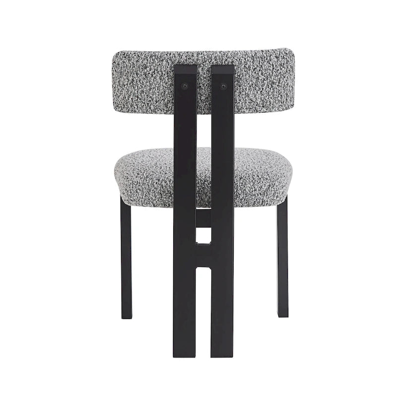 Chaise de salle à manger moderne capitonnée avec cadre en bois massif