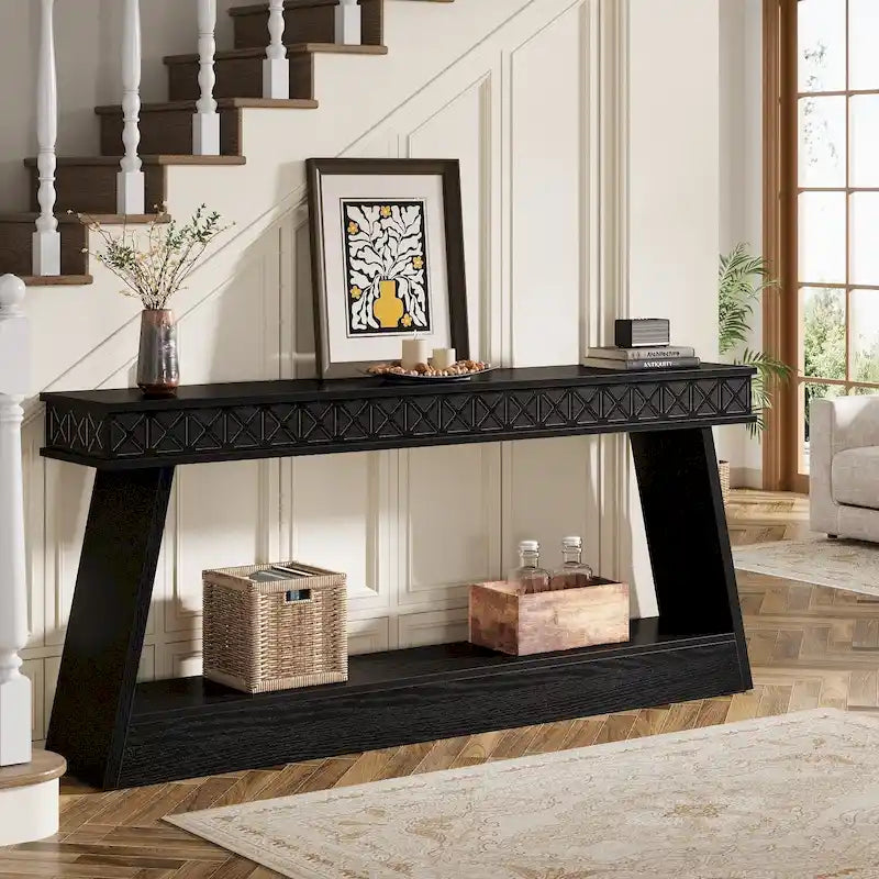 Console de ferme à 2 niveaux pour entrée, salon, couloir