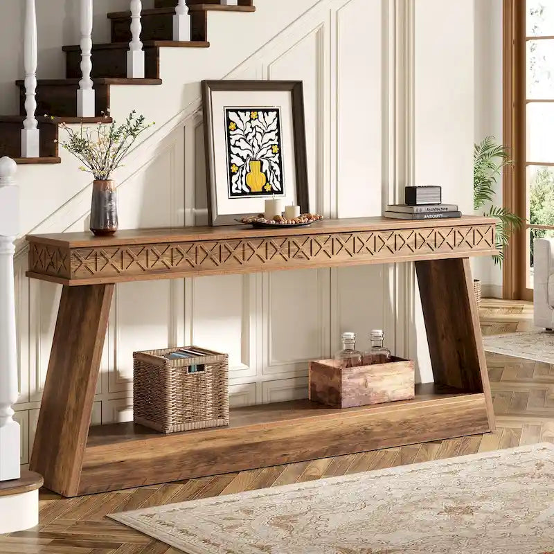 Console de ferme à 2 niveaux pour entrée, salon, couloir