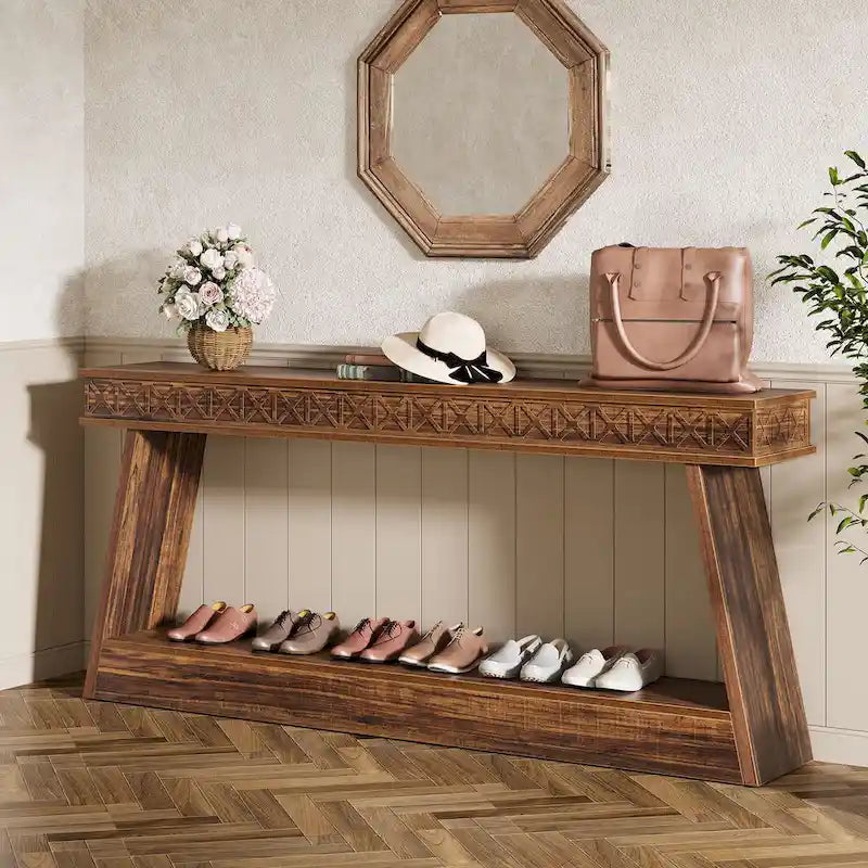 Console de ferme à 2 niveaux pour entrée, salon, couloir