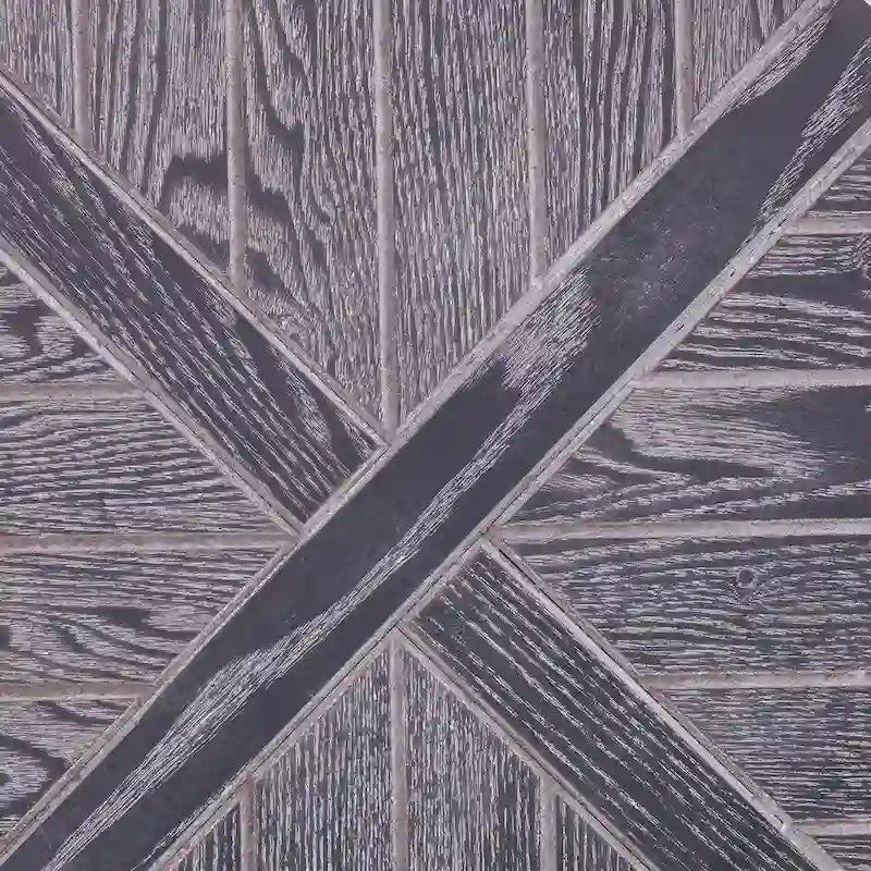 Table d'appoint ronde en bois brun de style industriel avec étagère