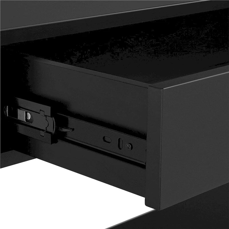 Console en bois avec prise de courant et 2 étagères Table d'entrée
