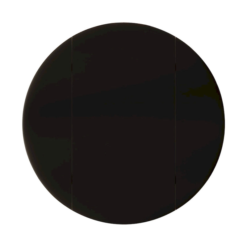 Table de salle à manger ronde et transformable avec abattants, en bois massif noir