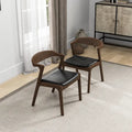 Chaise de salle à manger Rembourrée Pieds en bois massif Assise en mousse haute densité Style moderne