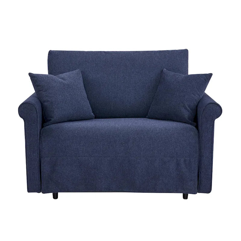 Fauteuil convertible en lit simple avec matelas pliant, rembourré et classique