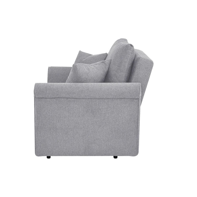 Fauteuil convertible en lit simple avec matelas pliant, rembourré et classique