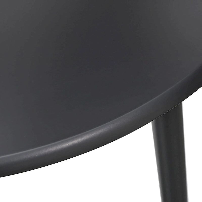 Table à manger ronde moderne avec pieds en bois massif et plateau en MDF