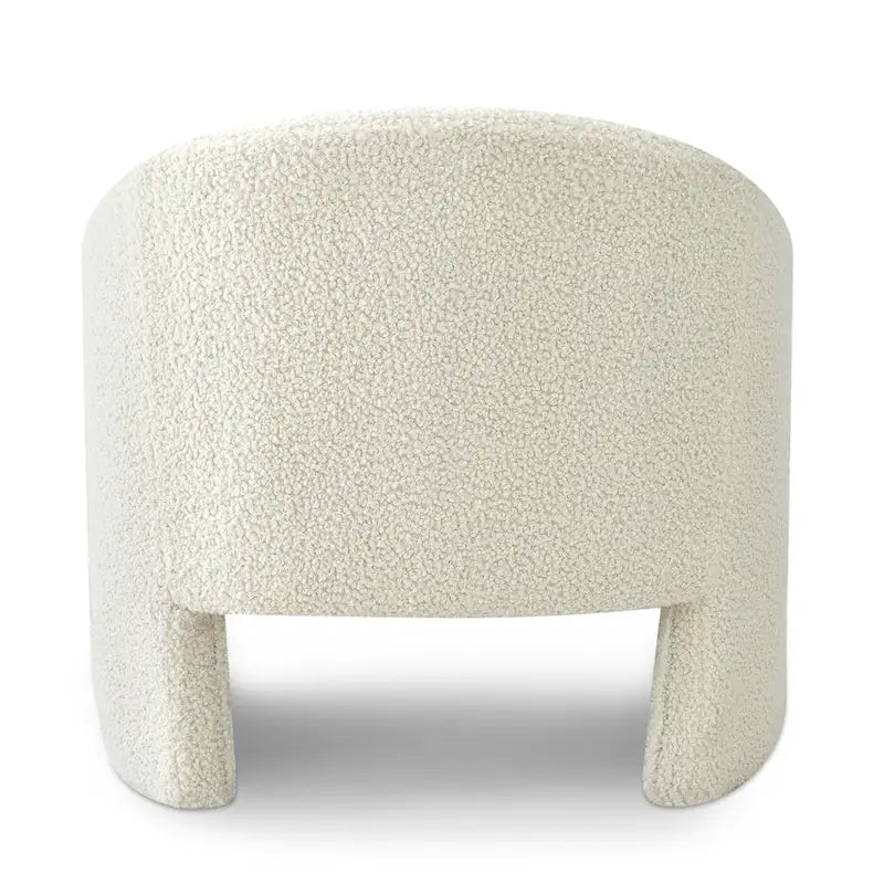 Fauteuil d'appoint rembourré en tissu bouclette style moderne