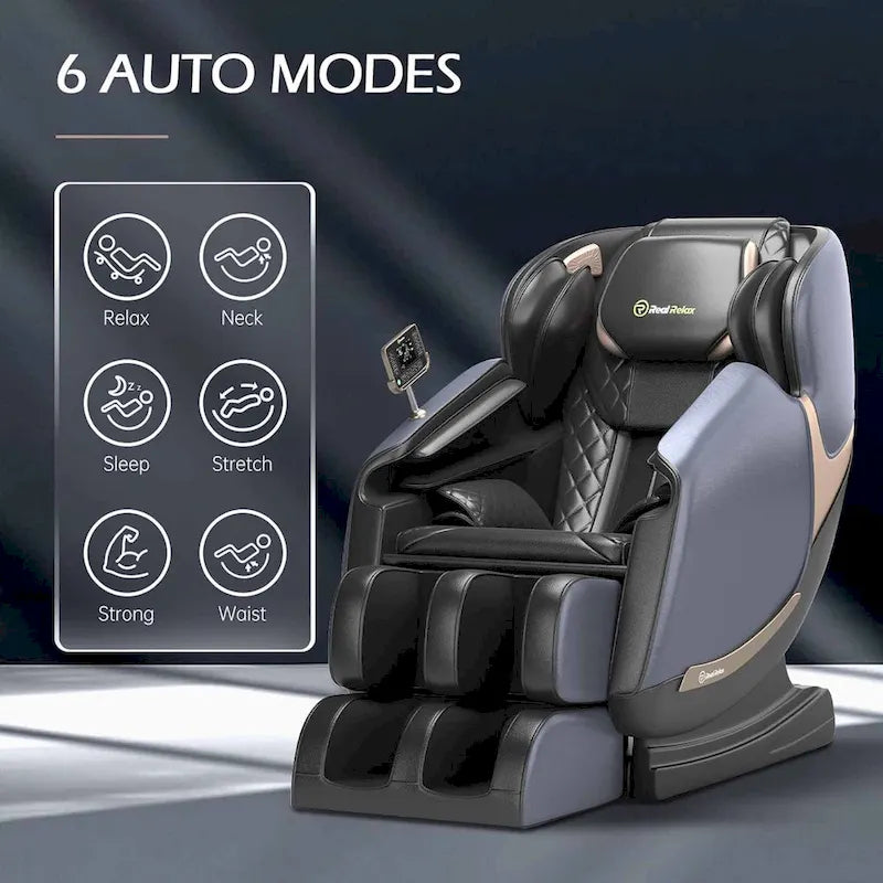 Fauteuil de massage corporel gravité zéro avec double rail en S