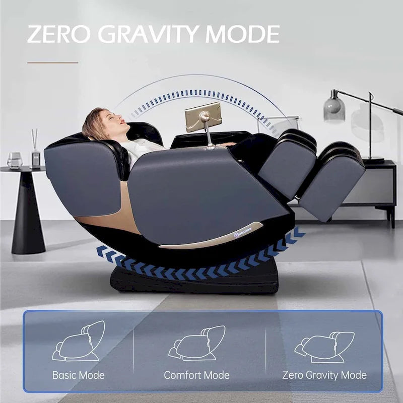 Fauteuil de massage corporel gravité zéro avec double rail en S
