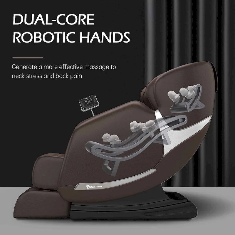 Fauteuil de massage corporel gravité zéro avec double rail en S