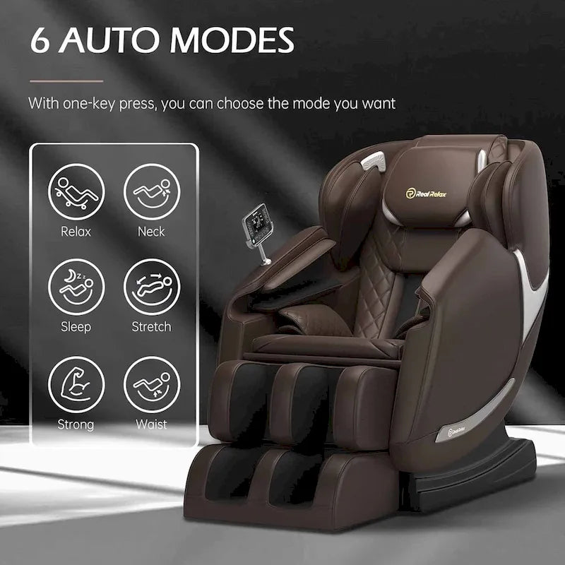 Fauteuil de massage corporel gravité zéro avec double rail en S