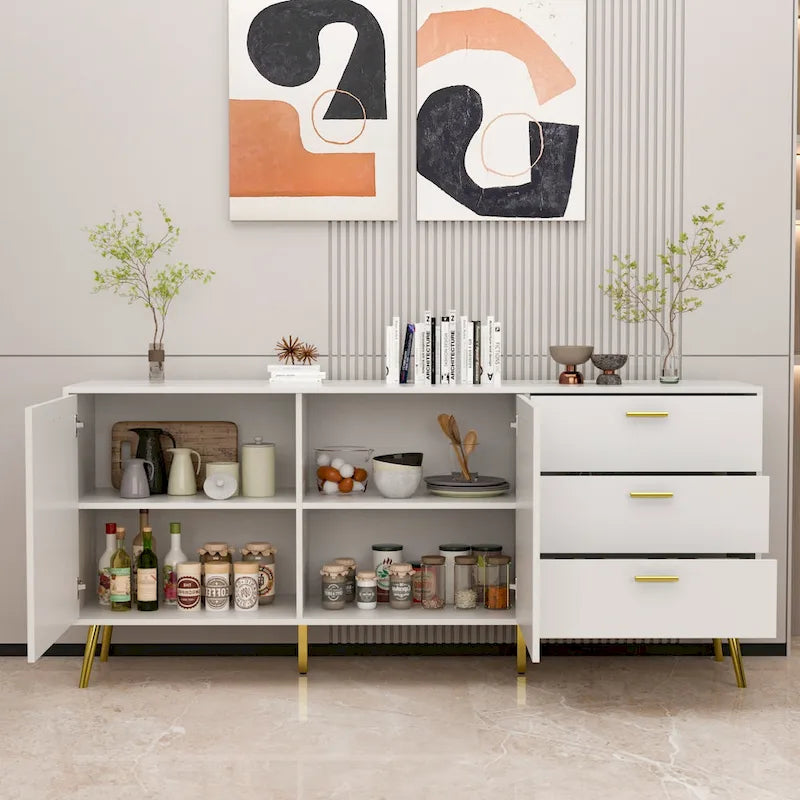 Buffet Bahut avec 3 Tiroirs et 2 Portes