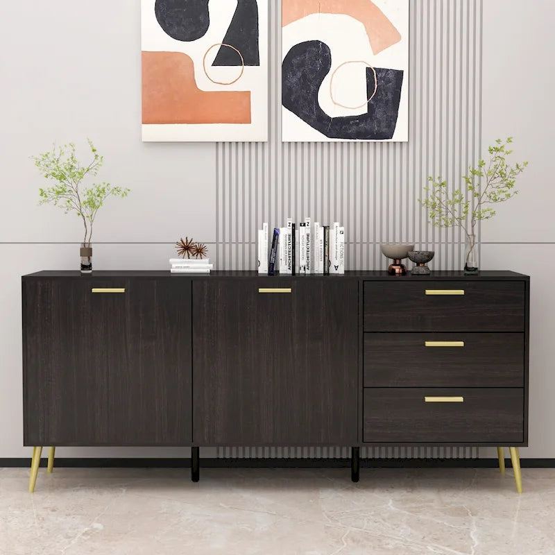 Buffet Bahut avec 3 Tiroirs et 2 Portes