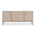 Buffet moderne en placage de chêne avec portes à fermeture amortie et tiroirs de rangement