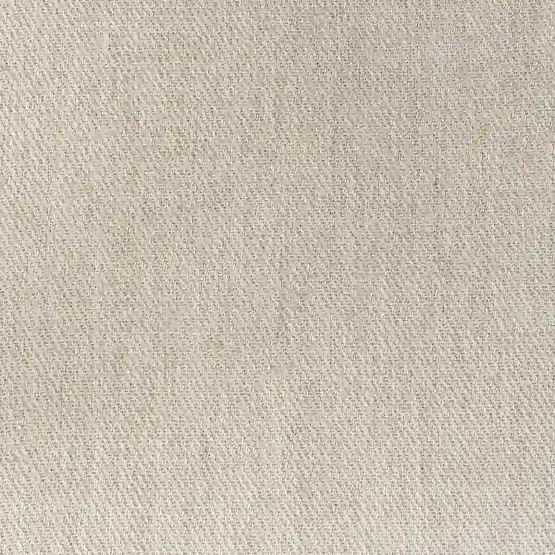 Chaise de salle à manger mi-siècle, cadre en bois massif, dossier en cannage, assise en tissu crème