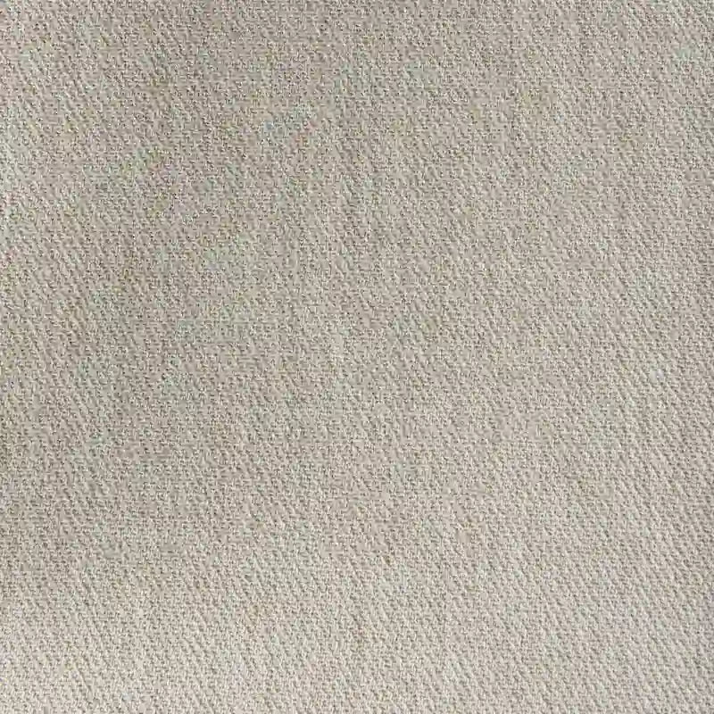 Chaise de salle à manger mi-siècle, cadre en bois massif, dossier en cannage, assise en tissu crème