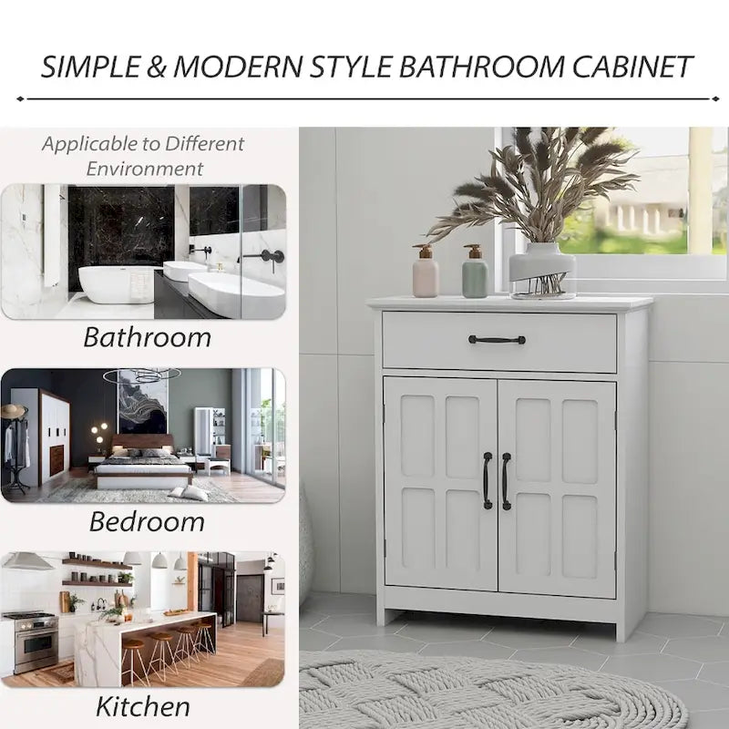 Meuble de rangement autoportant pour salle de bain