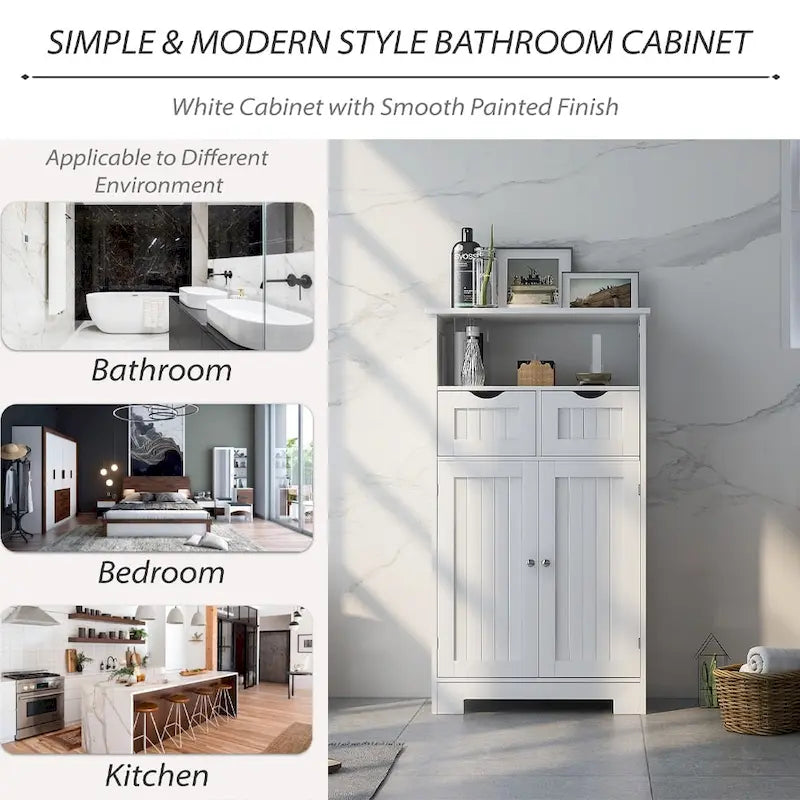 Meuble de rangement autoportant pour salle de bain