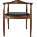 Chaise de salle à manger moderne du milieu du siècle en chêne massif