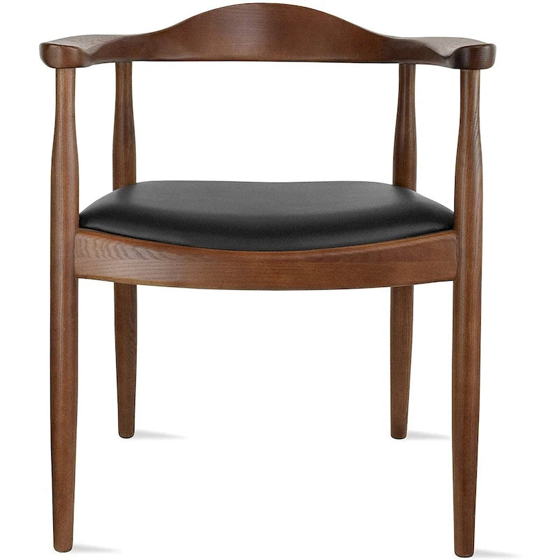 Chaise de salle à manger moderne du milieu du siècle en chêne massif