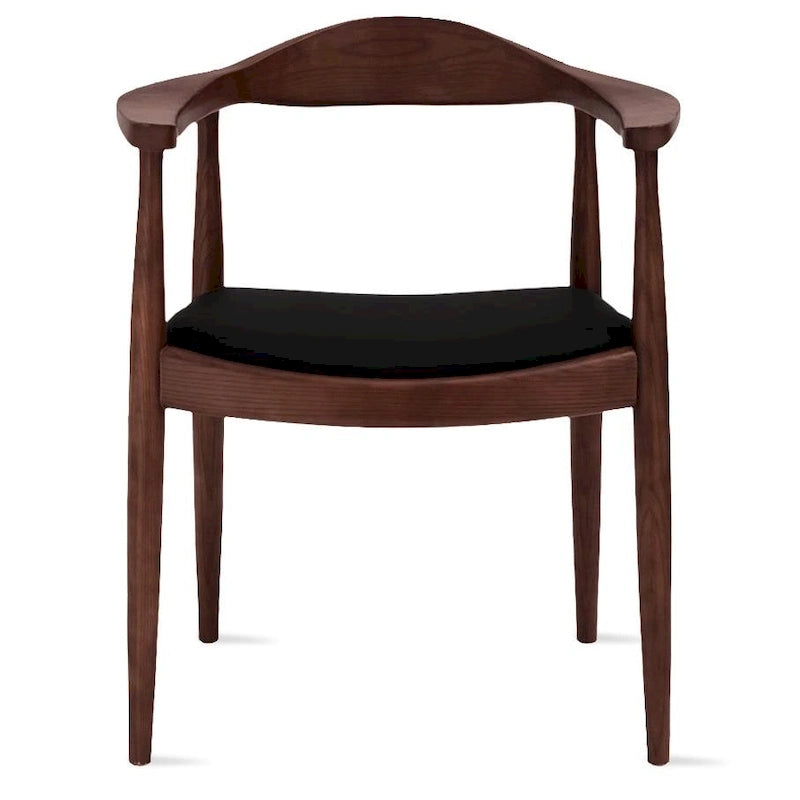 Chaise de salle à manger moderne du milieu du siècle en chêne massif