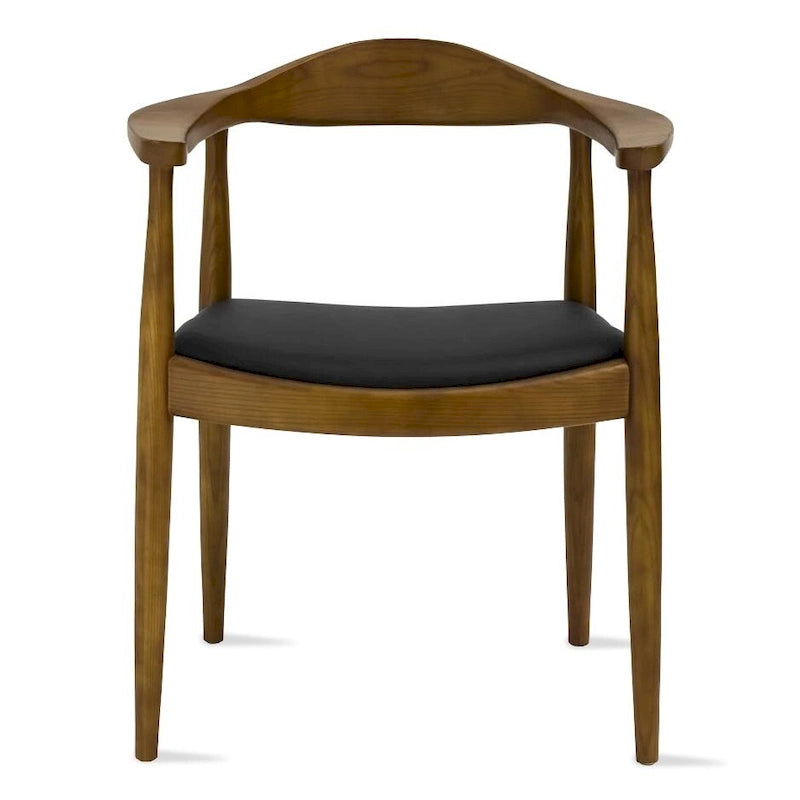 Chaise de salle à manger moderne du milieu du siècle en chêne massif