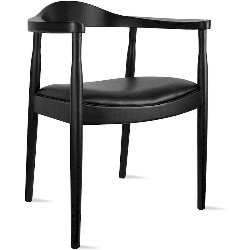 Chaise de salle à manger moderne du milieu du siècle en chêne massif