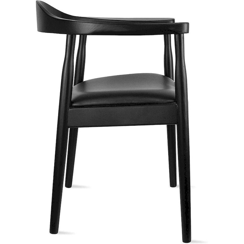 Chaise de salle à manger moderne du milieu du siècle en chêne massif