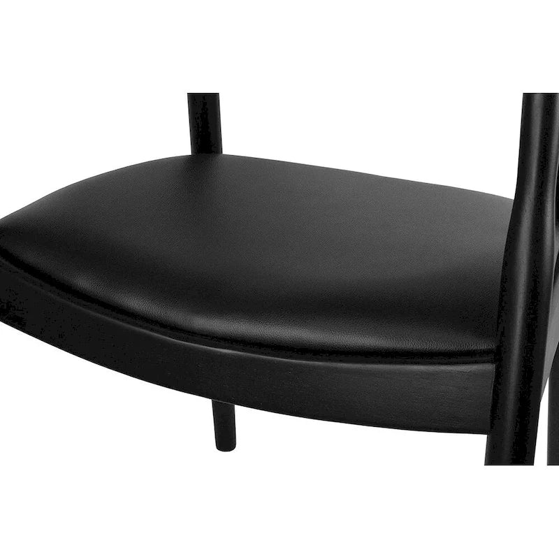 Chaise de salle à manger moderne du milieu du siècle en chêne massif