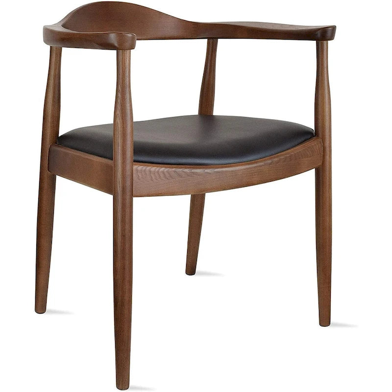 Chaise de salle à manger moderne du milieu du siècle en chêne massif