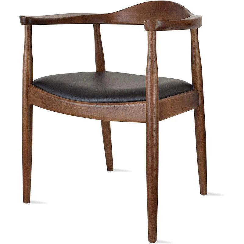 Chaise de salle à manger moderne du milieu du siècle en chêne massif