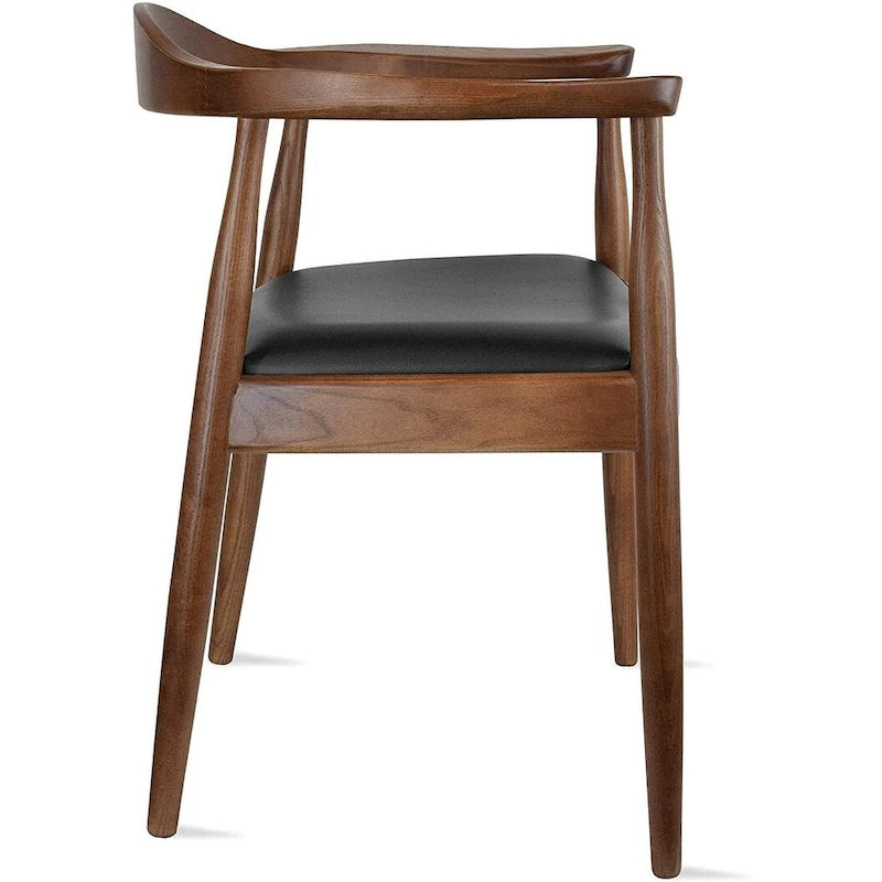 Chaise de salle à manger moderne du milieu du siècle en chêne massif