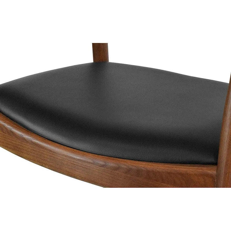 Chaise de salle à manger moderne du milieu du siècle en chêne massif