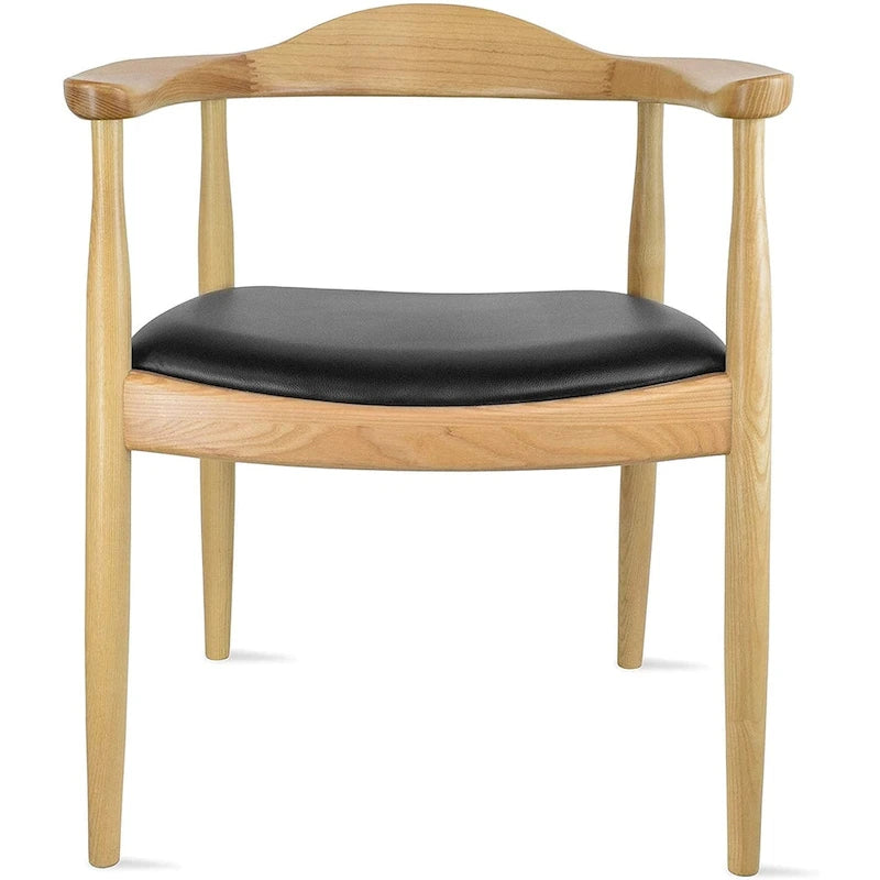 Chaise de salle à manger moderne du milieu du siècle en chêne massif