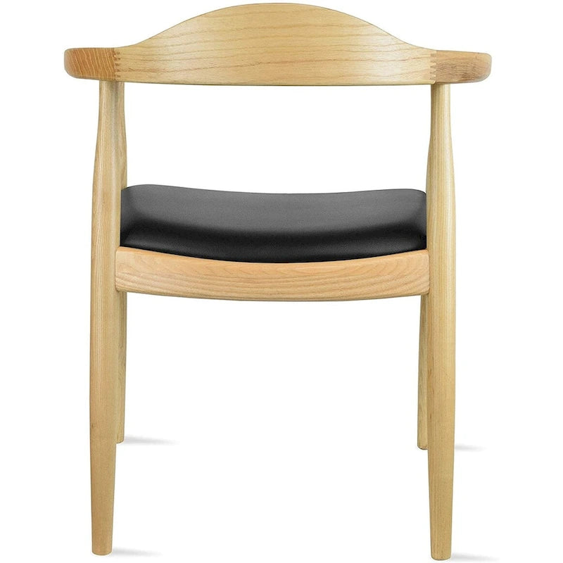 Chaise de salle à manger moderne du milieu du siècle en chêne massif
